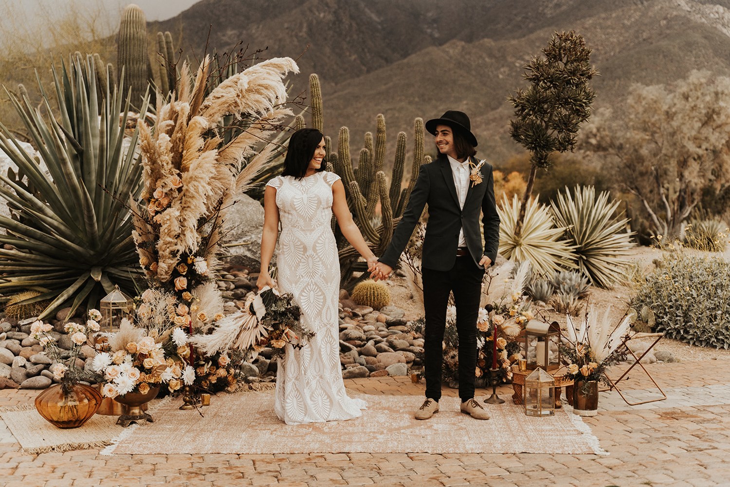 Main image: Bohemian Palm Springs Wedding Inspiration with a Modern Twist